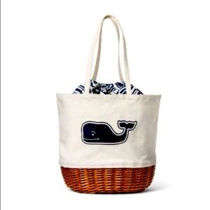 NWT Vineyard Vines Picnic Basket Tote Bag